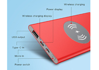 Red Usb C Power Bank , Customized Logo Portable Wireless Charger Power Bank