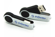 Factory supply 32G 3.0 blue color swivel twist metal USB with customized logo and package show life brand