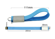 Factory supply customized logo 64G 3.0 blue color Wrist USB with tin box packing