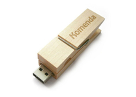High Speed Storage Wooden Thumb Drive With Full Color Printing Logo
