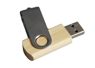 Swivel Wooden Memory Stick , Color Printing Logo Wood Usb Flash Drive