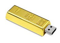 USB Factory supply 16G 3.0 metal material gold bar USB with customized logo show life brand