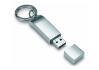 Quick Loading Silvery Metal Flash Drive , Keychain Type Usb Flash Disk