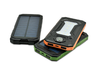Compass Equipped Solar Powered Portable Charger With Camping Lamp