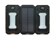 Compass Equipped Solar Powered Portable Charger With Camping Lamp