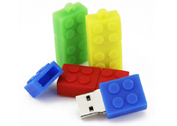 Building Block Shaped Plastic Usb Stick Drive Customized Logo Acceptable
