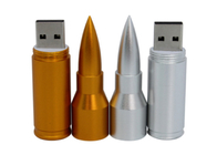 Gold Bullet Flash Drive , Metal 256g High Capacity Flash Drive