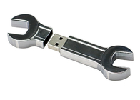 Metal Spanner Shape High Capacity Usb , 64g 2.0 Silver Pen Drive Covenient Use