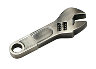 Silvery 64G 2.0 Metal USB Flash Drive Spanner Shape With Engrave Logo