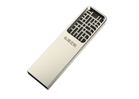 Silvery Slim Usb Drive , Metal Memory Stick With Full Color Printing Logo