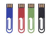 Green Plastic USB Stick Drive Book Clip Type Customized Logo Show Life Brand