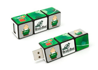 8g White Usb Stick Drive Magic Cube Shape Easy Use With Laser Engraved Logo