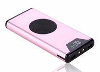 Pink Portable Wireless Charger , Silica Gel Sucker Wireless Charging Battery Pack