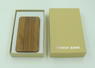 Maple Material Carved Wood Power Bank Square Shape White Paper Box Packed