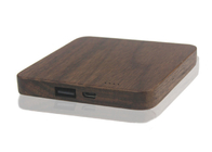 Square Shaped Carved Wood Power Bank 5200 Milliampere 3 Years Warranty