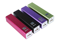 2600mAh Square Slim Metal Power Bank Mix Colors With Customized Logo