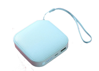Leather Pattern Plastic Power Bank Square Shape High Charging Speed
