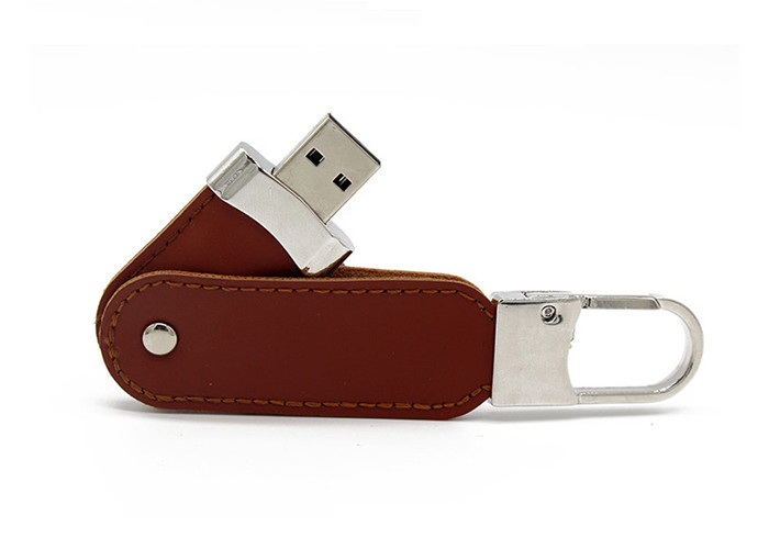 Show Life Brand 64G 3.0 blue color leather USB Sticks with printing logo for copying data on computer