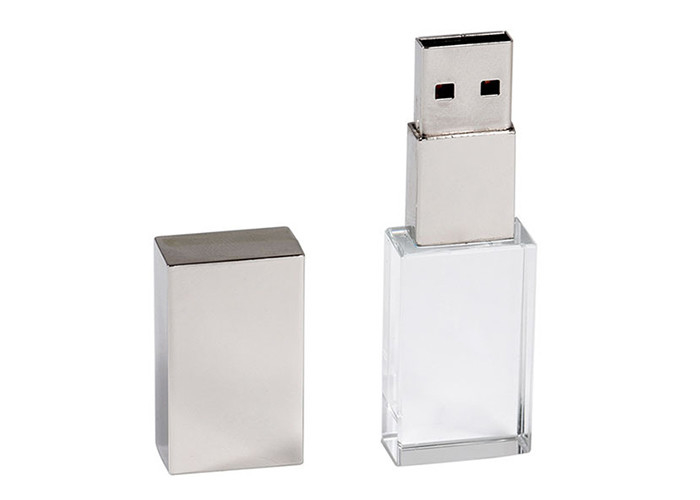Crystal Material Usb Stick Drive With Laser Engraving Technique Technology