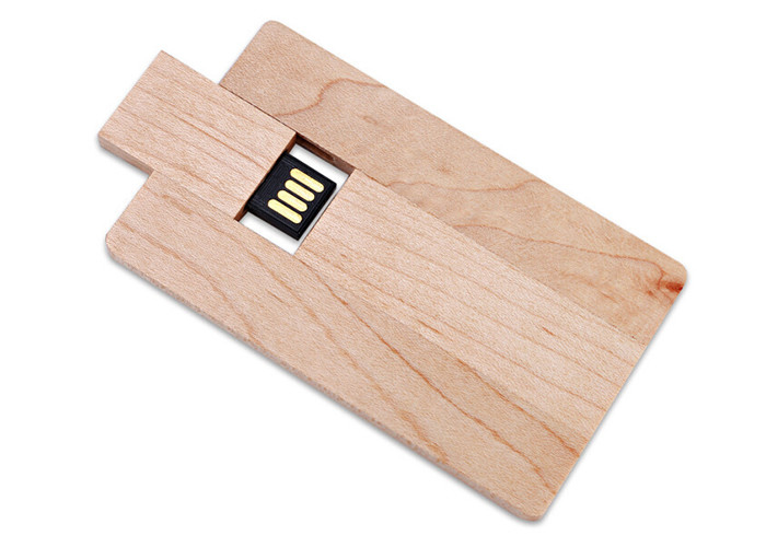 Multiple Function Custom Wood Usb Drives , Wooden Usb Stick Paper Box Packed